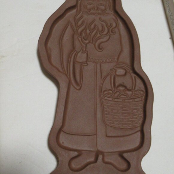 4 Longaberger Father Christmas Santa St. Nick Kriss Kringle Cookie Molds 1990's - Picture 6 of 8
